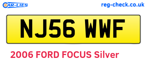 NJ56WWF are the vehicle registration plates.