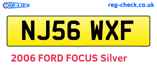 NJ56WXF are the vehicle registration plates.