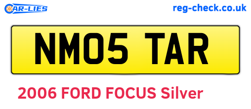 NM05TAR are the vehicle registration plates.