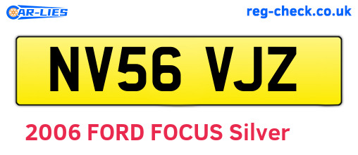NV56VJZ are the vehicle registration plates.