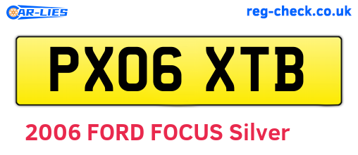 PX06XTB are the vehicle registration plates.