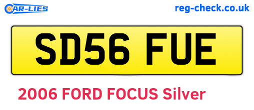 SD56FUE are the vehicle registration plates.