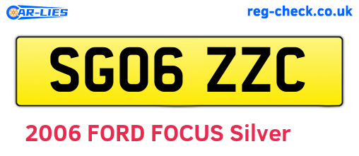 SG06ZZC are the vehicle registration plates.