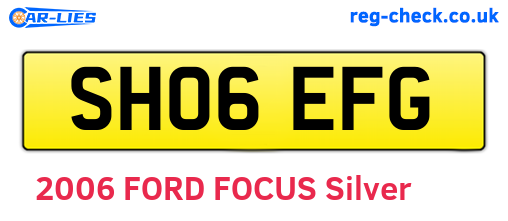 SH06EFG are the vehicle registration plates.
