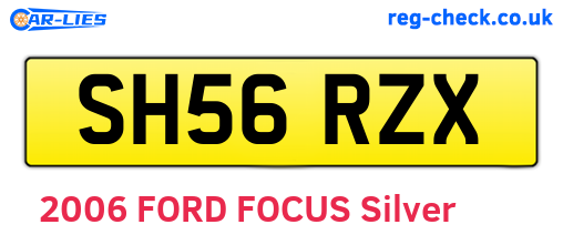 SH56RZX are the vehicle registration plates.