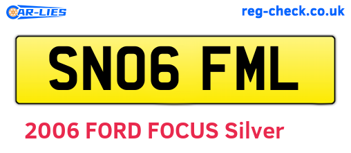 SN06FML are the vehicle registration plates.