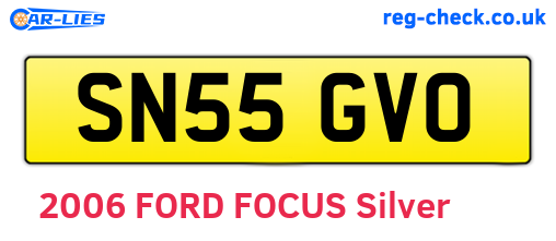 SN55GVO are the vehicle registration plates.