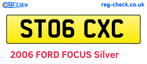 ST06CXC are the vehicle registration plates.