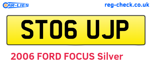 ST06UJP are the vehicle registration plates.