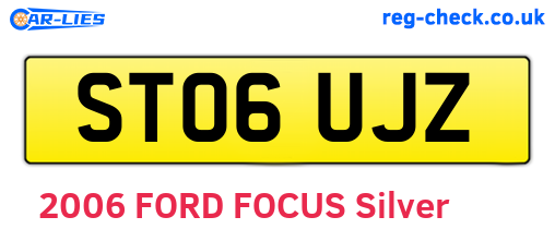ST06UJZ are the vehicle registration plates.