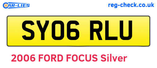 SY06RLU are the vehicle registration plates.