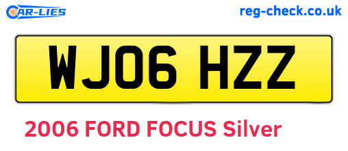 WJ06HZZ are the vehicle registration plates.