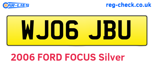 WJ06JBU are the vehicle registration plates.