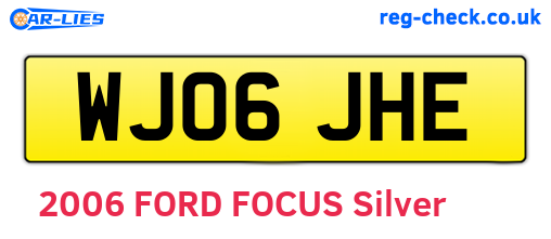 WJ06JHE are the vehicle registration plates.