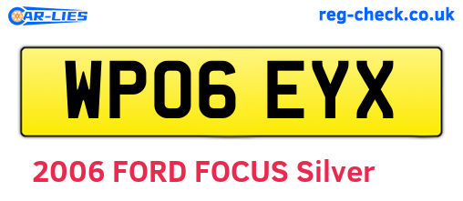 WP06EYX are the vehicle registration plates.