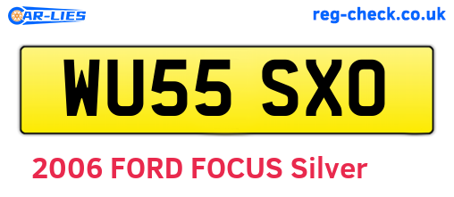 WU55SXO are the vehicle registration plates.