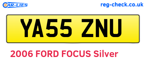 YA55ZNU are the vehicle registration plates.