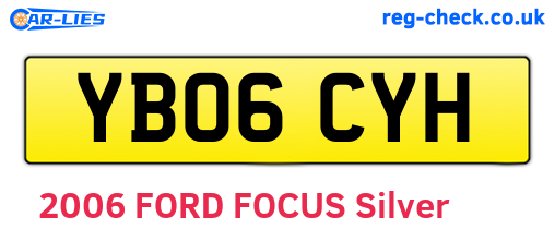 YB06CYH are the vehicle registration plates.