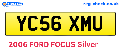 YC56XMU are the vehicle registration plates.