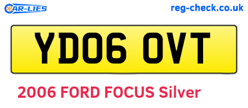 YD06OVT are the vehicle registration plates.