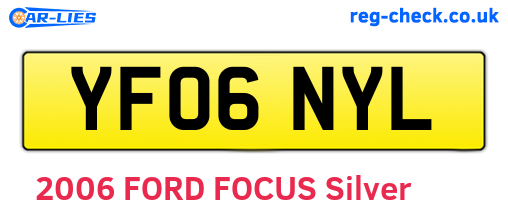 YF06NYL are the vehicle registration plates.