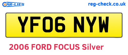 YF06NYW are the vehicle registration plates.