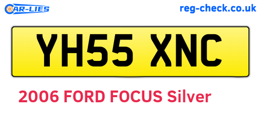 YH55XNC are the vehicle registration plates.