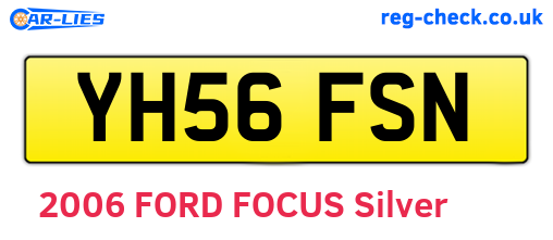 YH56FSN are the vehicle registration plates.