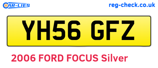 YH56GFZ are the vehicle registration plates.