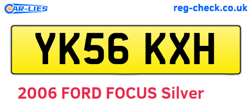 YK56KXH are the vehicle registration plates.