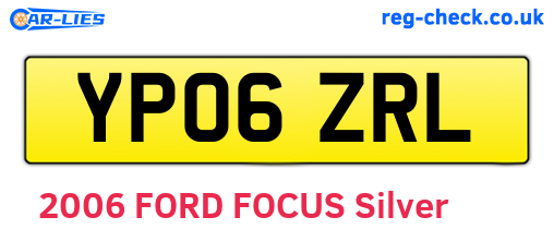 YP06ZRL are the vehicle registration plates.