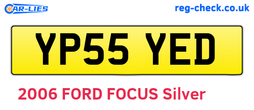 YP55YED are the vehicle registration plates.