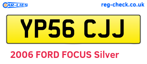 YP56CJJ are the vehicle registration plates.