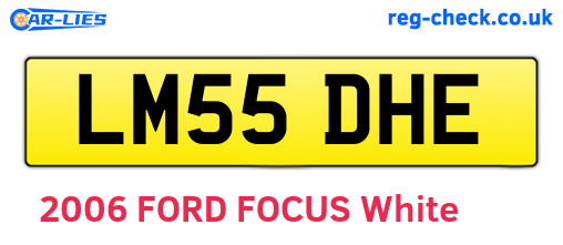 LM55DHE are the vehicle registration plates.