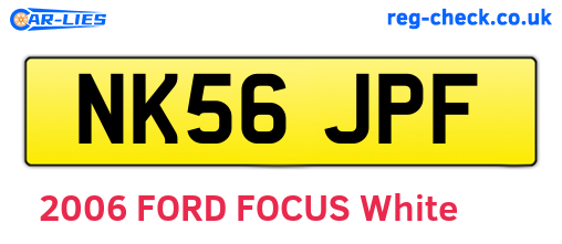 NK56JPF are the vehicle registration plates.