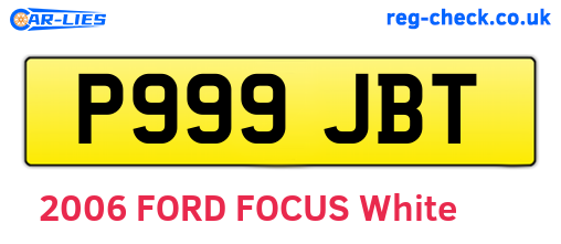 P999JBT are the vehicle registration plates.