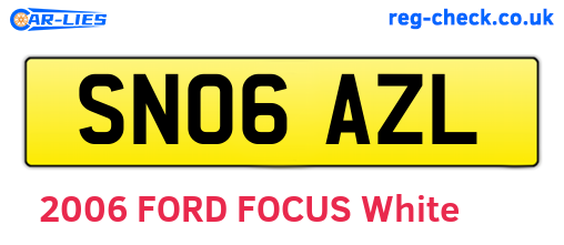 SN06AZL are the vehicle registration plates.