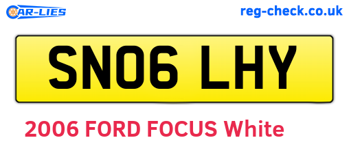 SN06LHY are the vehicle registration plates.