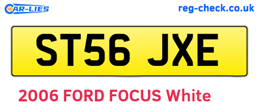 ST56JXE are the vehicle registration plates.