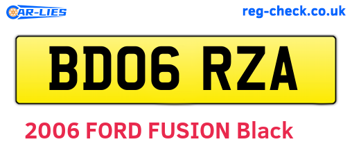 BD06RZA are the vehicle registration plates.