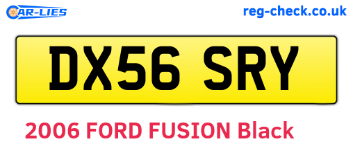 DX56SRY are the vehicle registration plates.