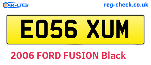 EO56XUM are the vehicle registration plates.