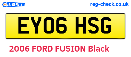 EY06HSG are the vehicle registration plates.