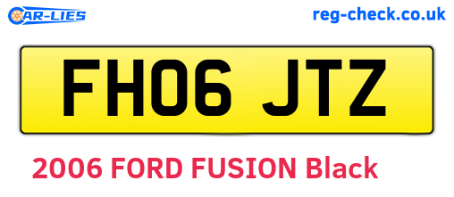 FH06JTZ are the vehicle registration plates.