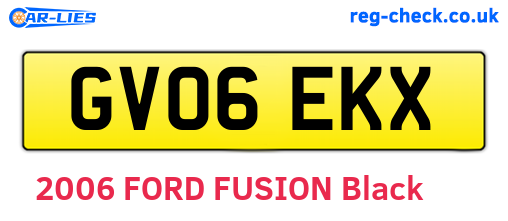 GV06EKX are the vehicle registration plates.