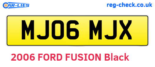 MJ06MJX are the vehicle registration plates.