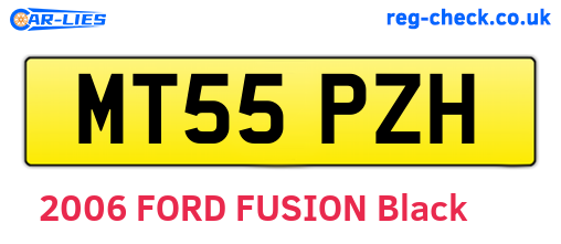 MT55PZH are the vehicle registration plates.