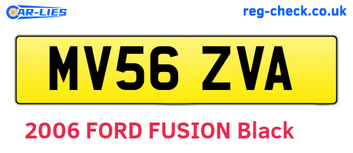 MV56ZVA are the vehicle registration plates.