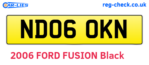 ND06OKN are the vehicle registration plates.