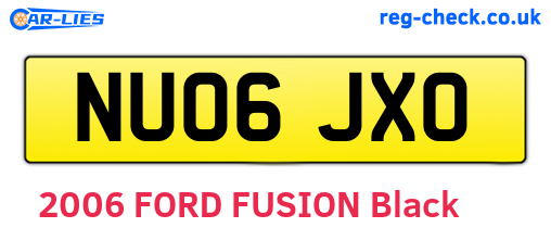 NU06JXO are the vehicle registration plates.